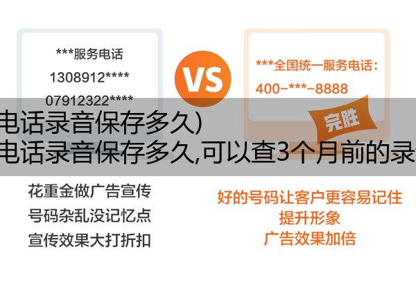 (400电话录音保存多久)(400电话录音保存多久,可以查3个月前的录音吗)