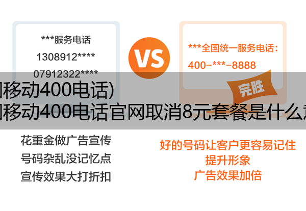 (中国移动400电话)(中国移动400电话官网取消8元套餐是什么意思)