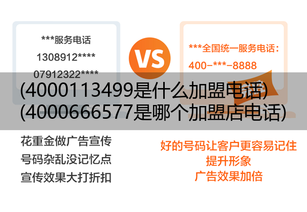 (4000113499是什么加盟电话)(4000666577是哪个加盟店电话)